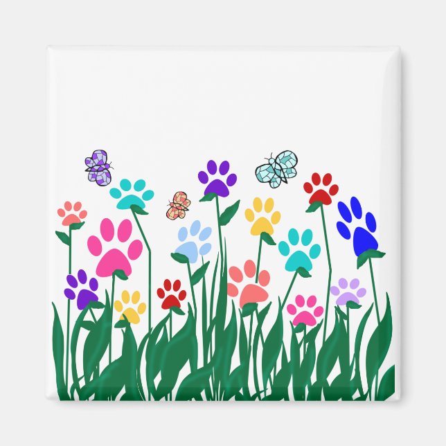 Paw print garden magnet (Front)