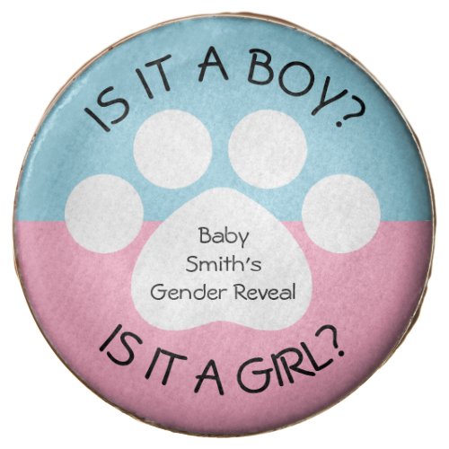 Paw Print Gender Reveal Chocolate Covered Oreo