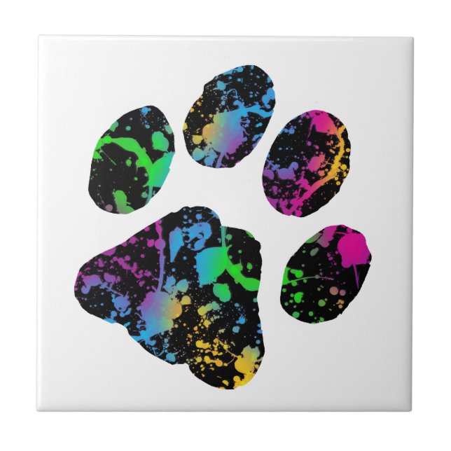 Paw Print - Gifts for Dog Lovers Ceramic Tile (Front)