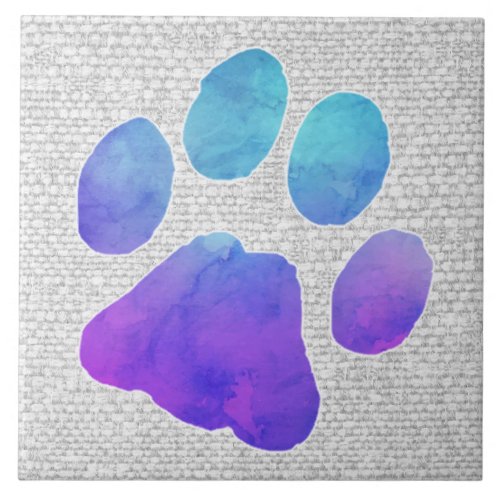 Paw Print _ Gifts for Dog Lovers Ceramic Tile
