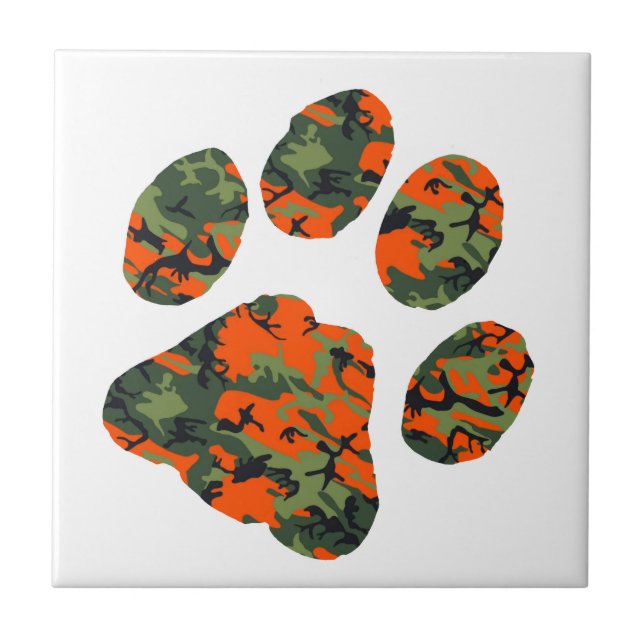 Paw Print - Gifts for Dog Lovers Ceramic Tile (Front)