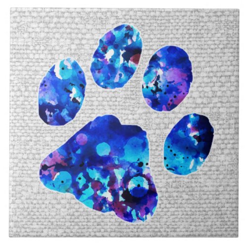 Paw Print _ Gifts for Dog Lovers Ceramic Tile