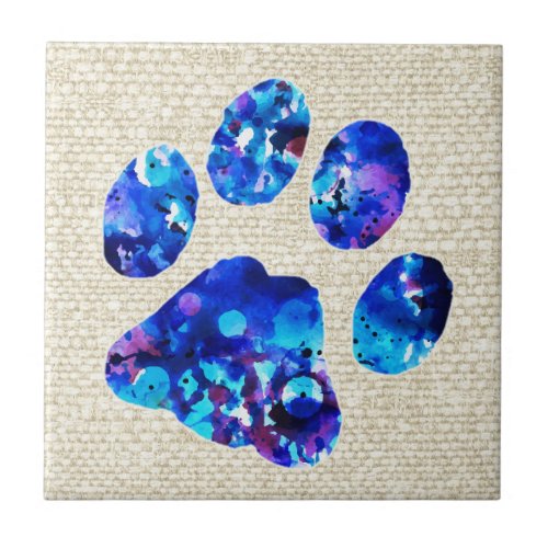 Paw Print _ Gifts for Dog Lovers Ceramic Tile