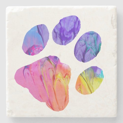 Paw Print _ Gifts for Dog Lovers Stone Coaster