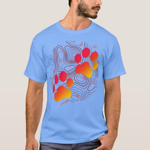 Paw Print Gradient Look T_Shirt