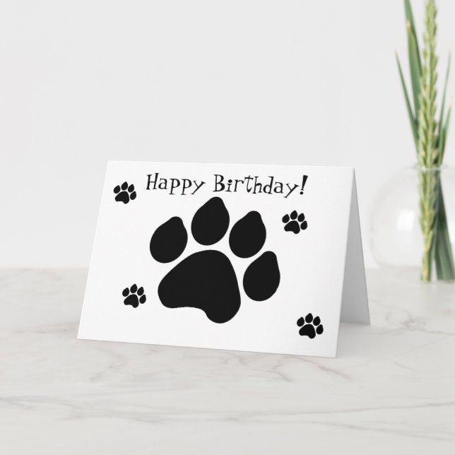 Paw Print Greeting Card (Front)