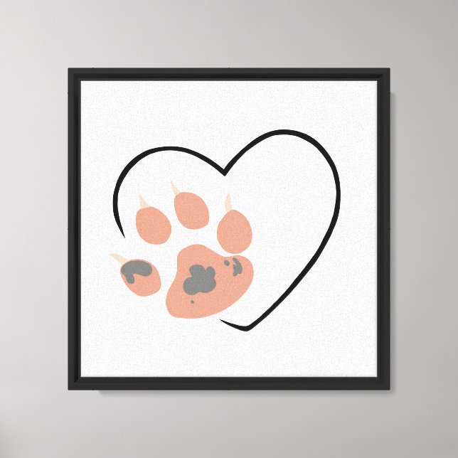 Paw print heart - Cute pet lover design  (Front)