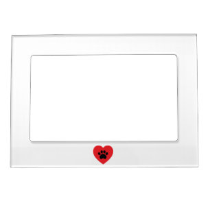 Paw Print Heart Magnetic Frame