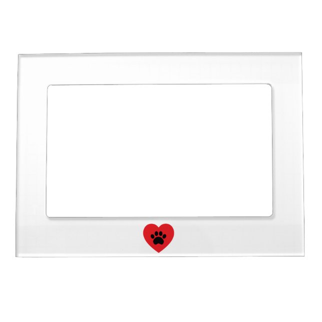 Paw Print Heart Magnetic Frame (Front)