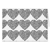 Paw print heart silhouette greeting card (Front Horizontal)