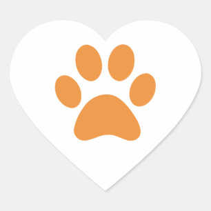 Paw Print Heart Sticker