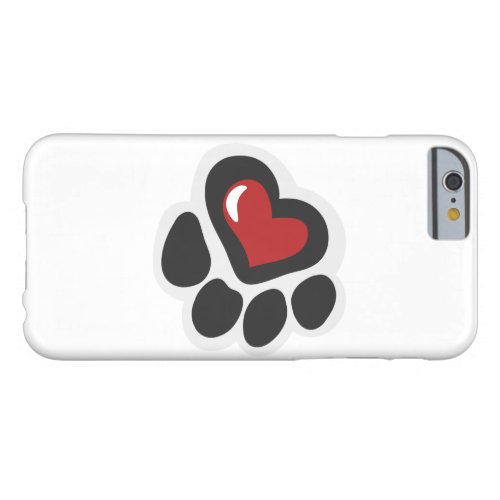 Paw print hearth _ Choose background color Barely There iPhone 6 Case