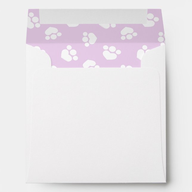 Paw Print Hearts Thistle Surprise Envelope (Back (Bottom))