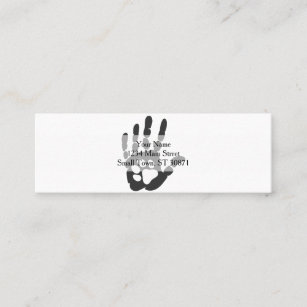 Paw print in the hand - Choose background color Mini Business Card