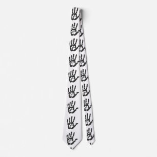 Paw print in the hand - Choose background color Neck Tie