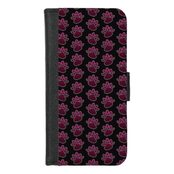 Paw Print Iphone 8/7 Wallet Case by BryBry07 at Zazzle