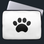 Paw Print Laptop Sleeve<br><div class="desc">Paw, print, cat, dog, puppy, kitten, animal, lover, symbol, cute, black, pet, owner, cute</div>