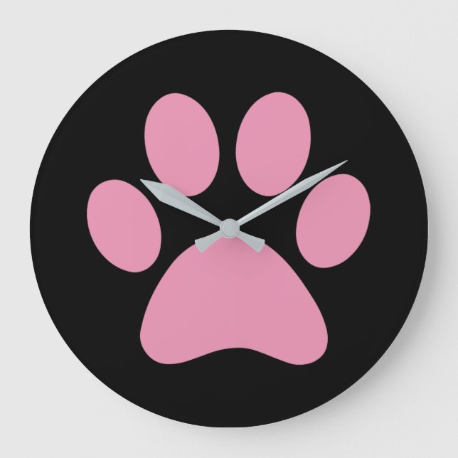 Paw Print      Large Clock (Front)