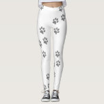 Paw print leggings<br><div class="desc">silver paw prints on leggings for every dog lover</div>
