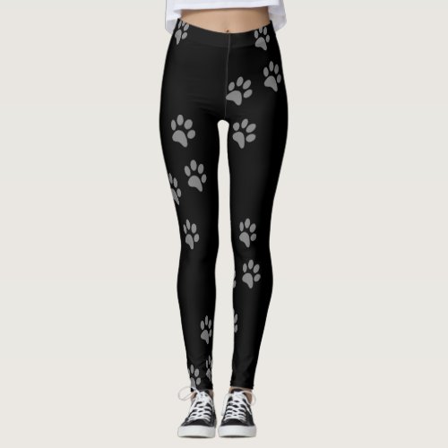 Paw print leggings