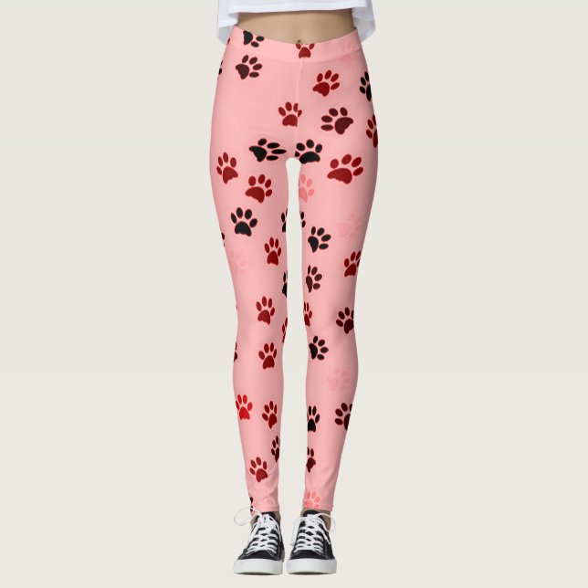 Paw Print Leggings for Dog Lovers (Front)