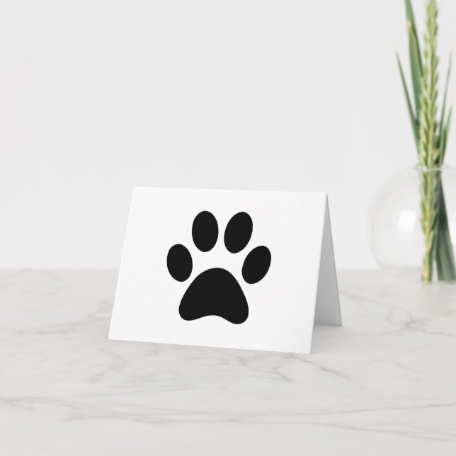 PAW PRINT LETTERPRESS THANK YOU CARD (Front)