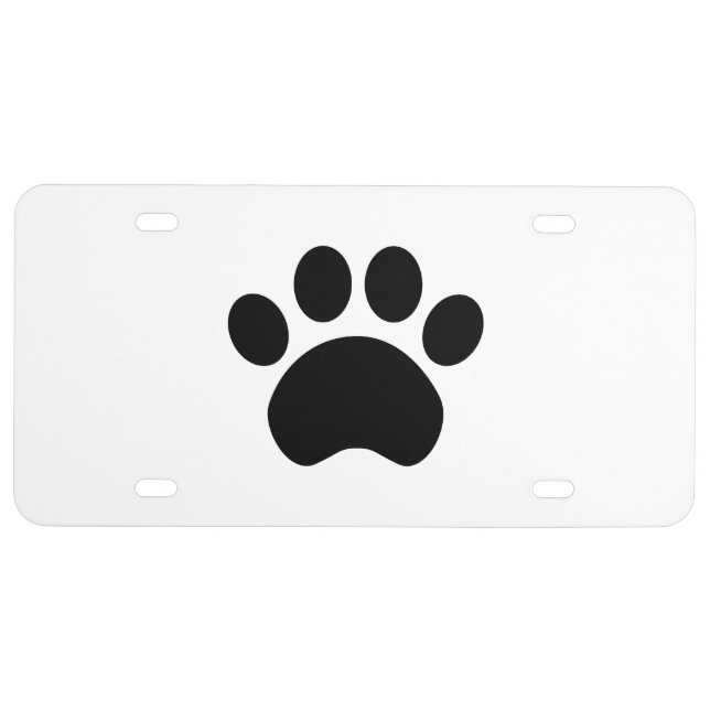 Paw Print License Plate (Front)