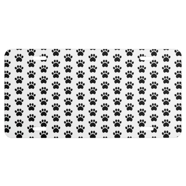 Paw Print License Plate (Front)