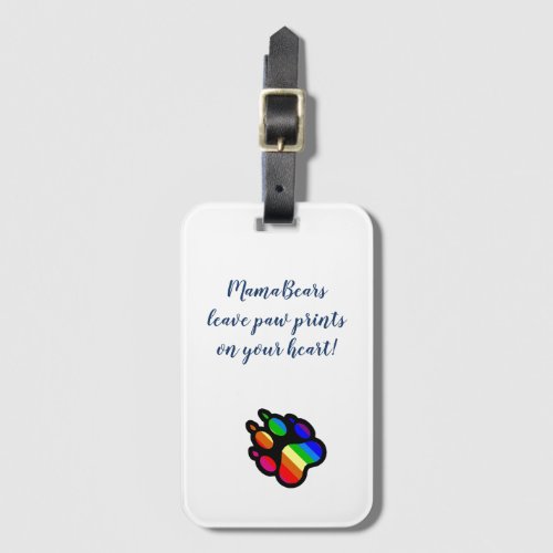 Paw Print Luggage Tag