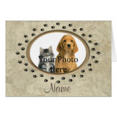 Paw Print Marble Look Dog or Cat Memorial (Front Horizontal)