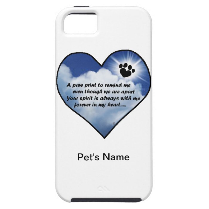 Paw Print Memorial Poem iPhone 5 Covers