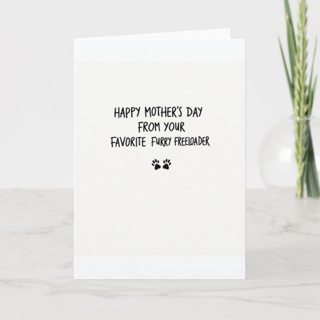 Paw Print Mothers Day Wish Card (Front)