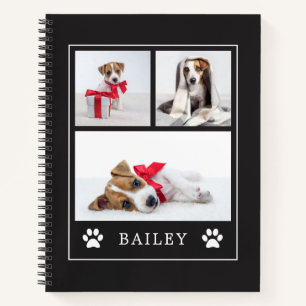 Paw Print Multi Photo Pet Dog or Puppy Notebook