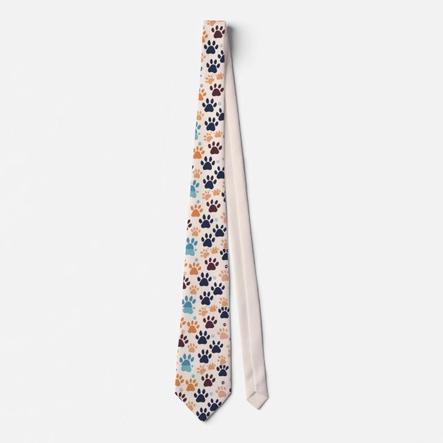 Paw print  neck tie (Front)
