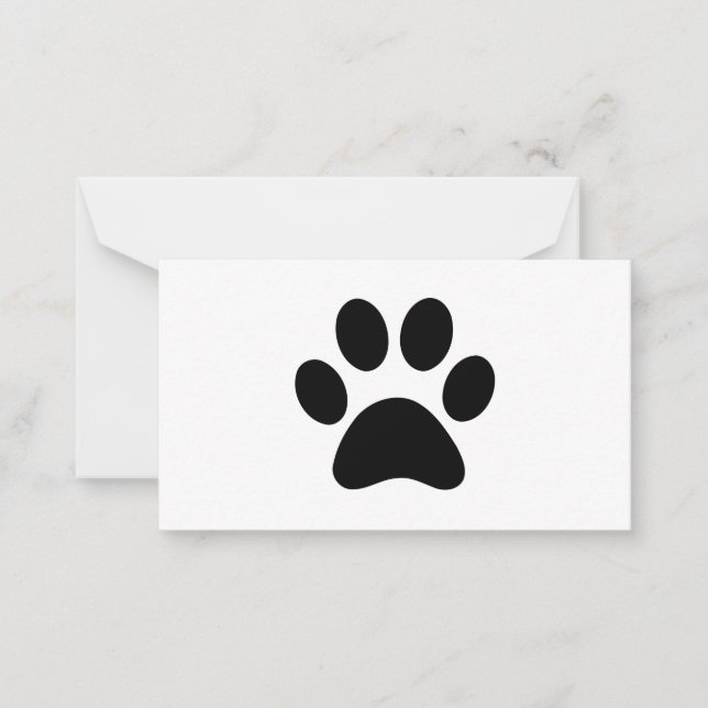 PAW PRINT NOTE CARD (Front)