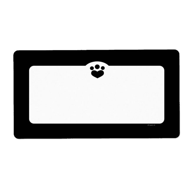 Paw Print Off-Leash Art™ Pet Simple Black Label (Front)