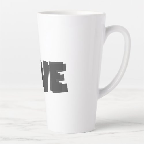 Paw Print on Love Text Illustration Latte Mug