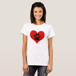 Paw Print On My Heart - Dog Lover Women's T-Shirt