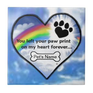 Paw Print On My Heart Tile