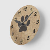 Paw Print on Sand Art Clock (Angle)
