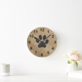Paw Print on Sand Art Clock (Home)
