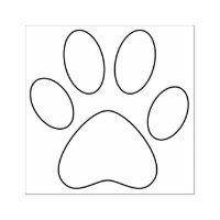 Paw Print Outline Dog Cat Self-Inking Rubber Stamp for Stamping Crafting  Planners