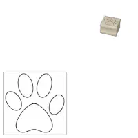 Paw Print Outline Dog Cat Self-Inking Rubber Stamp for Stamping Crafting  Planners