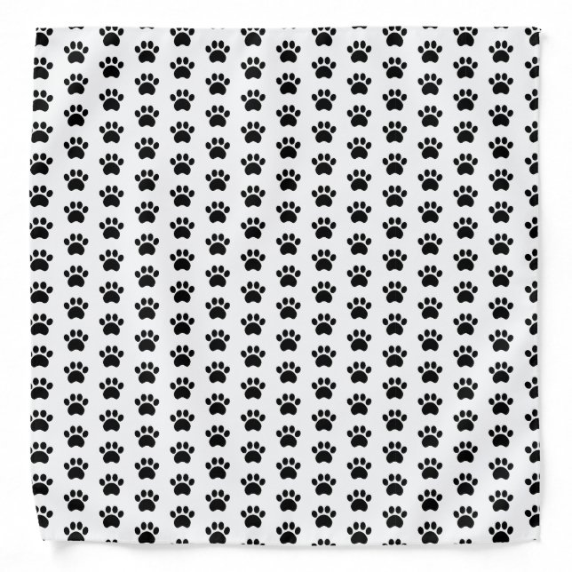Paw Print Pattern Bandana (Front)