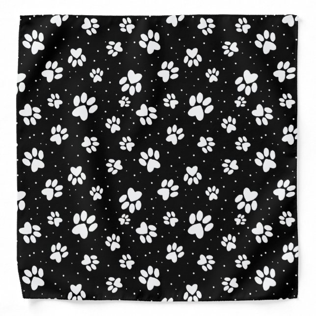 Paw Print Pattern Bandana (Front)