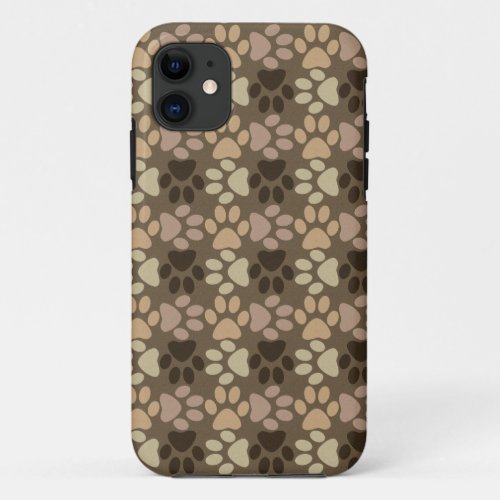 Paw Print Pattern Design iPhone 11 Case