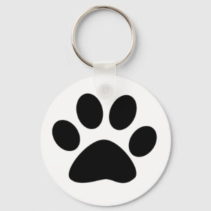 Paw Print Pattern Dog Mom Dad Christmas Favor Gift Keychain