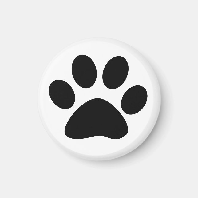 Paw Print Pattern Dog Mom Dad Christmas Favor Gift Magnet (Front)