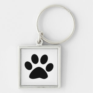 Paw Print Pattern Dog Mom Dad Christmas Gift Favor Keychain