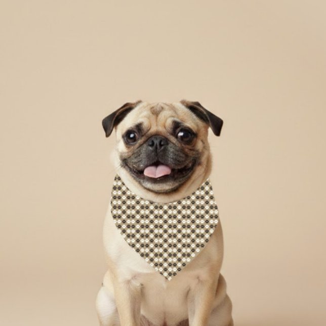 Paw Print Pattern Earthy Sand Bandana (Creator Uploaded)